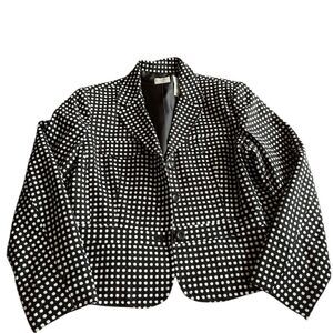Emma James Women's Polka Dot Blazer Jacket Black Size‎ 16 Petite